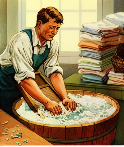 Illustration washerman - Image 3