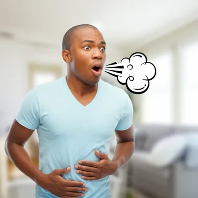 Illustration belching