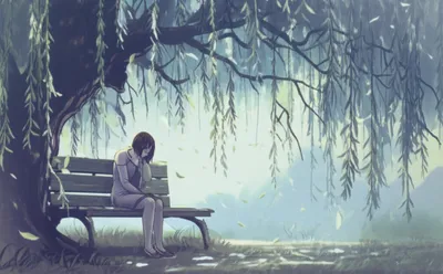 Illustration sighing - Image 1