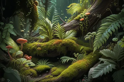 Illustration cryptogamic