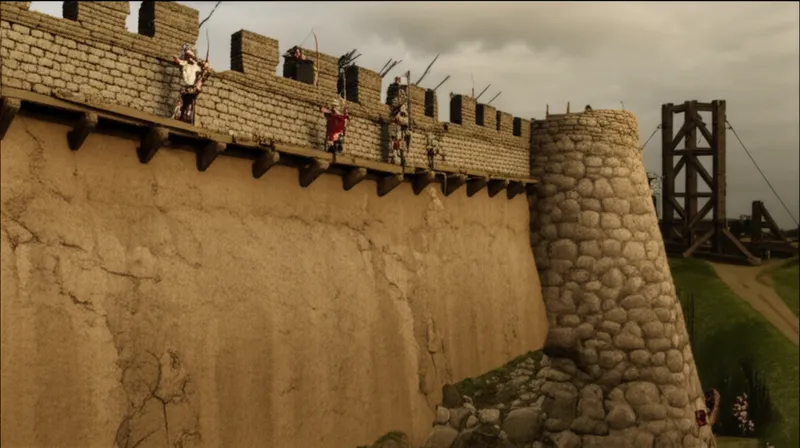 Illustration visuelle du mot « ramparts » - Remparts, fortifications, murailles