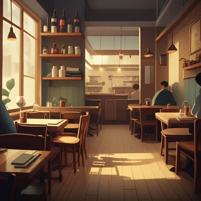 Illustration cafe - Image 1