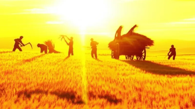 Illustration visuelle du mot « harvested » - Récolter, moissonner