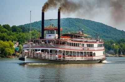 Illustration steamboat - Image 1