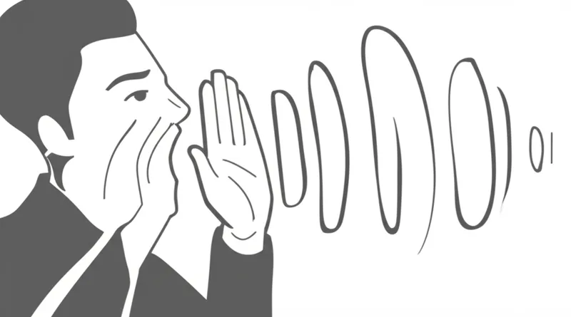 का दृश्य चित्रण hallo: चिल्लाना, पुकारना - छवि 1