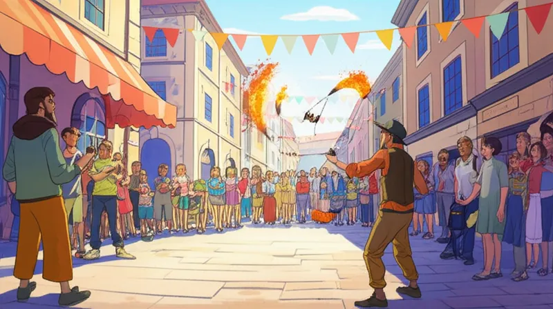 Ilustración visual de la palabra "scene" - Escena, lugar