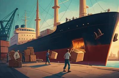 Illustration stevedore - Image 1