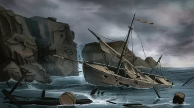 Illustration shipwrecked