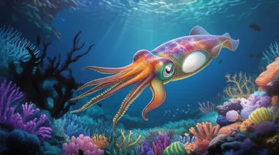 Illustration cuttlefish