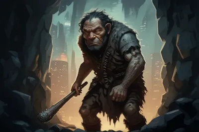 Illustration troglodyte - Image 1