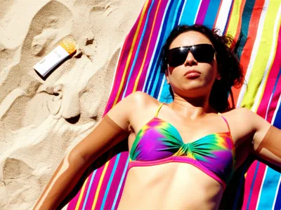 Illustration suntanning