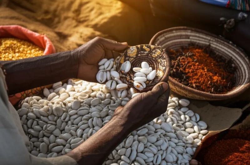 Visuelle Illustration von toque: Eine afrikanische Rechnungseinheit, entspricht 40 Kauris - Bild 1