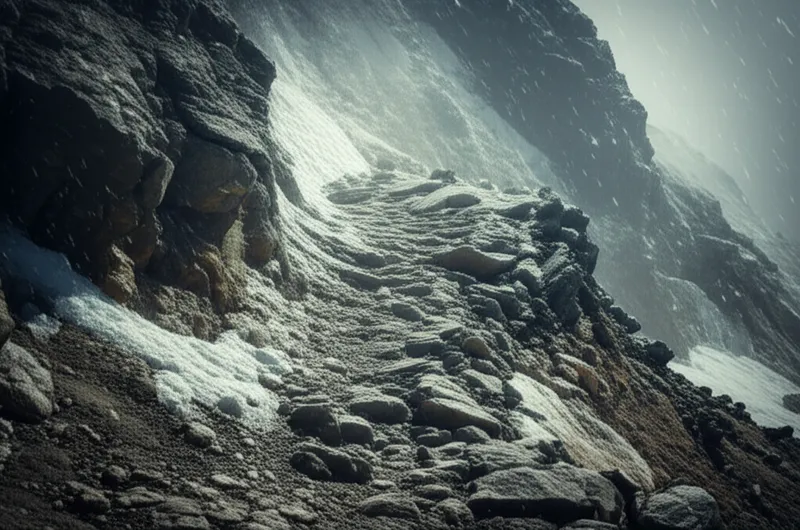 Visual illustration for the word "traversed" - To travel across, often under difficult conditions.