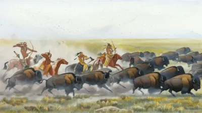 Illustration buffaloes - Image 1