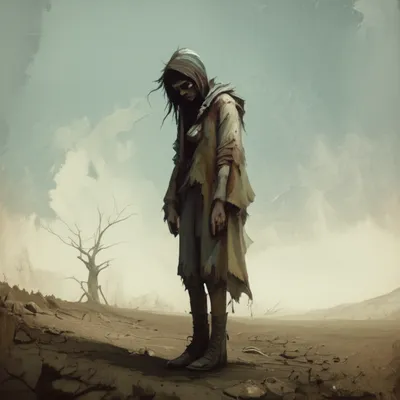 Illustration destitution