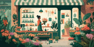 Illustration florist - Image 1