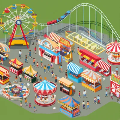 Illustration fairground - Image 1