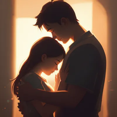 Illustration cuddled