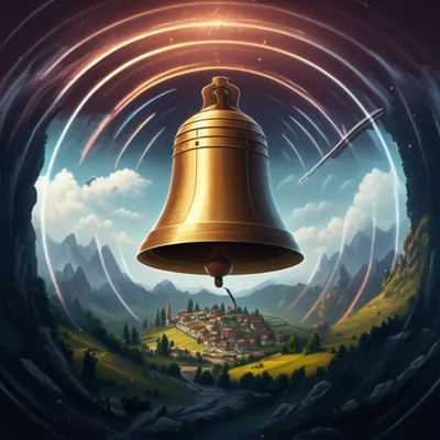 单词"ringing"的视觉插图 - 环绕，包围。
