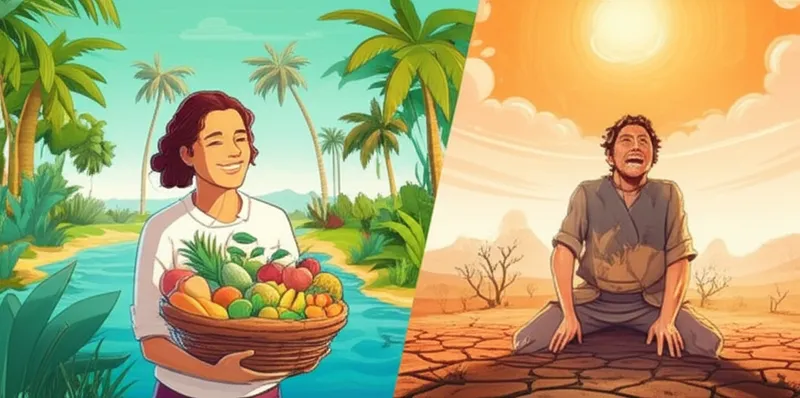 Illustration visuelle du mot « desert » - Mérites, ce qui est mérité