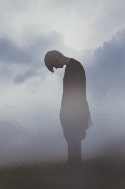 Illustration sighing - Image 1