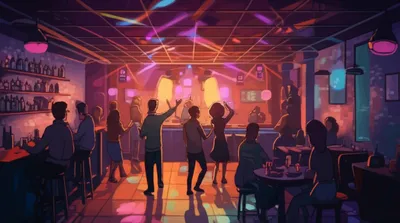 Illustration nightclubs