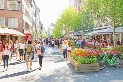 Illustration pedestrianised