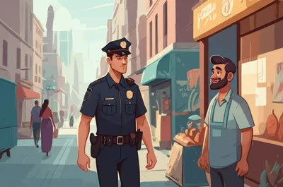 Illustration patrolmen