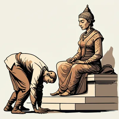 Illustration kowtowing - Image 1