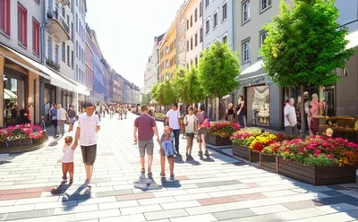 Illustration pedestrianised - Image 1
