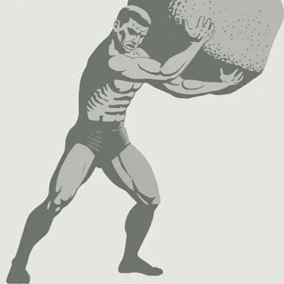 Ilustración visual de la palabra "strong" - Fuerte