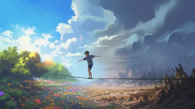 Illustration teetering - Image 1