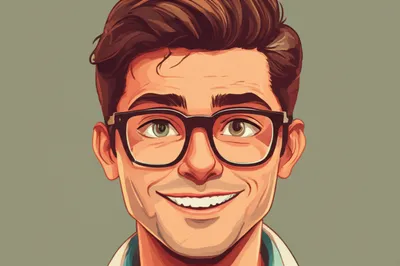 Illustration bespectacled