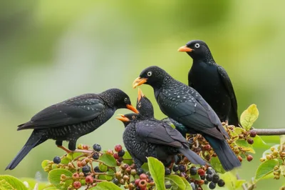 Illustration starlings