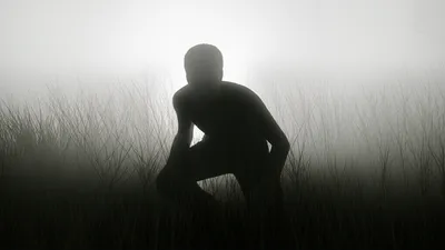 Illustration crouching - Image 1