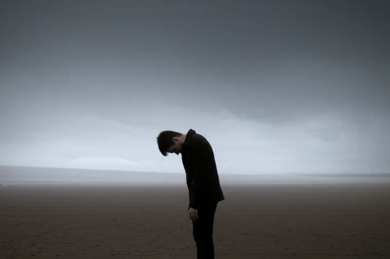 Illustration visuelle du mot « depression » - Dépression, abattement