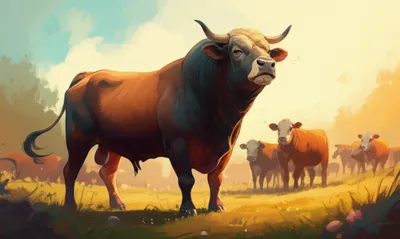 Illustration bull - Image 1