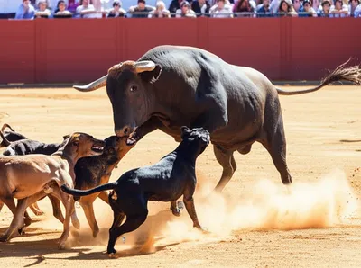 Illustration bullbaiting