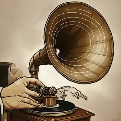 Illustration phonograph - Image 1