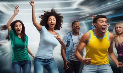 Illustration excitedly