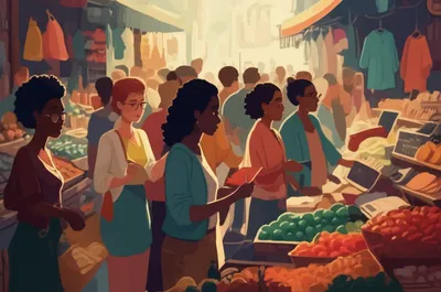Illustration shoppers
