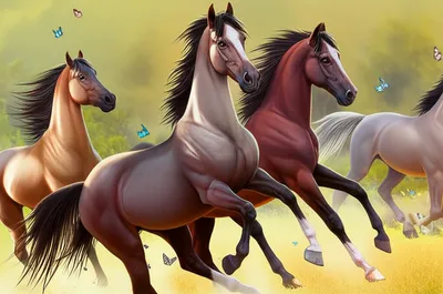 Illustration horses - Image 1