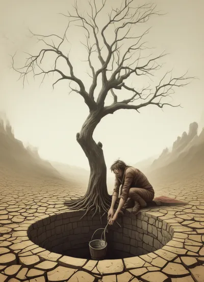 Illustration beggar - Image 1