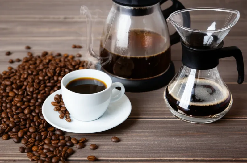 Ilustración visual de la palabra "coffee" - Café