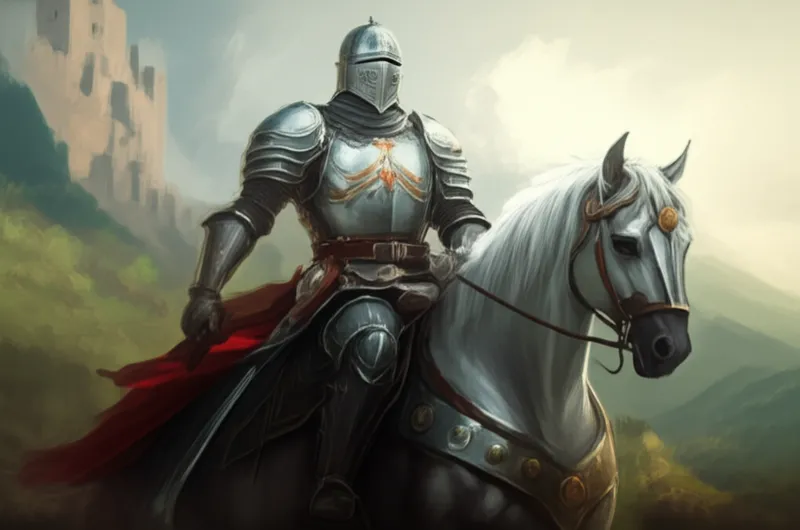 Illustration visuelle du mot « chevalier » - Chevalier, chevaleresque