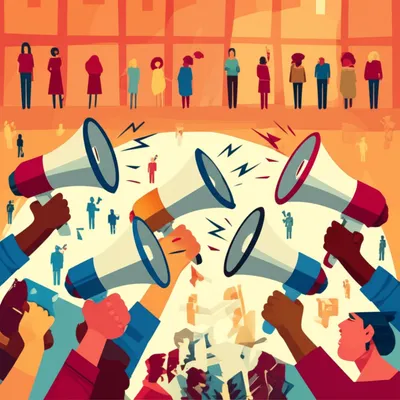 Illustration protesting - Image 1