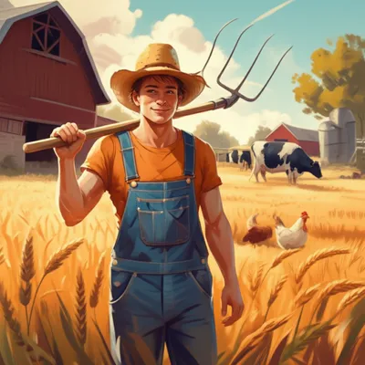Illustration farmhand - Image 1