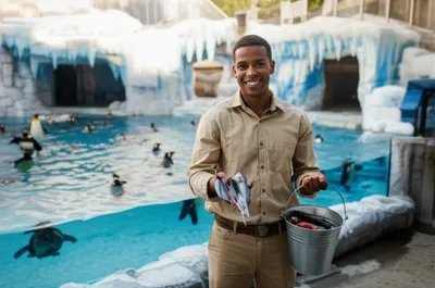 Ilustración visual de la palabra "zookeeper" - Cuidador de zoológico