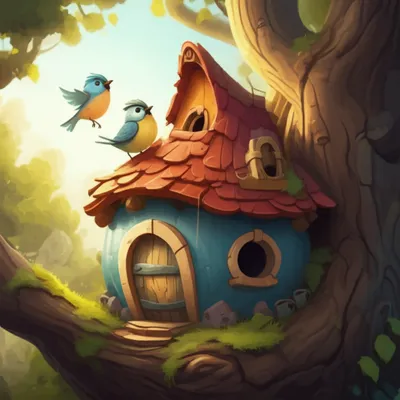 Illustration birdhouse