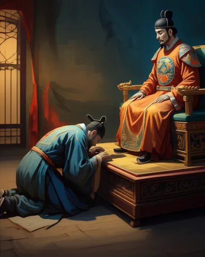 Illustration kowtowing - Image 1